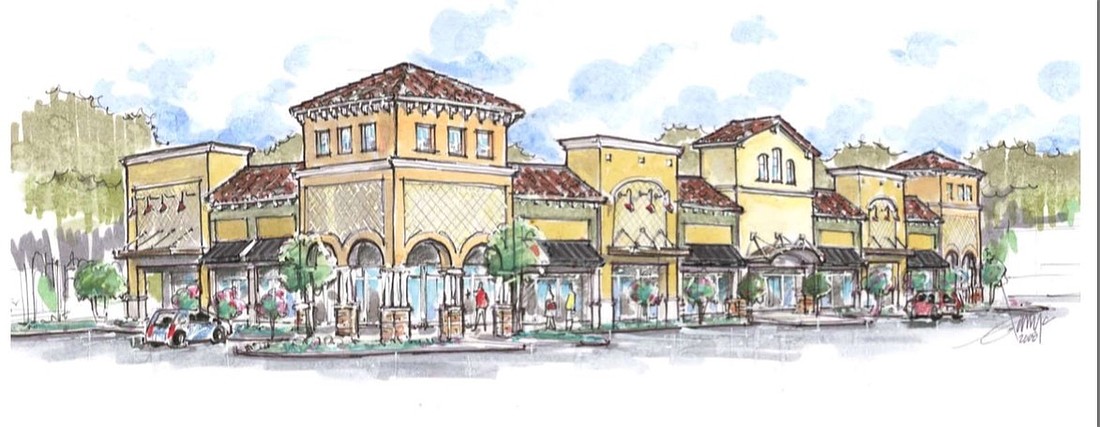 This is what part of the Green Village Shoppes complex will look like upon completion.
