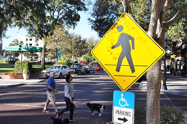 Photo by: Tim Freed - Winter Park City Commissioners discussed pedestrian safety at their Jan. 23 meeting, and what can be done to make crosswalks safer along roads like Park Avenue.