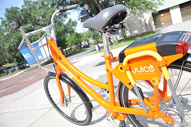 Photo by: Tim Freed - The Juice Bike Share program was expected to accelerate quickly in Winter Park, but has seen growth slowed by aesthetic concerns.
