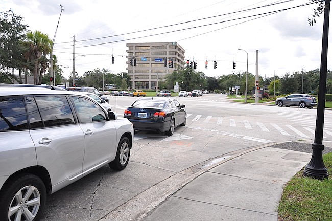 Photo by: Tim Freed - The six-way intersection of Orlando, Orange and Harmon avenues could be the site of a roundabout if loyal developers Demetree Global see their development become a reality.