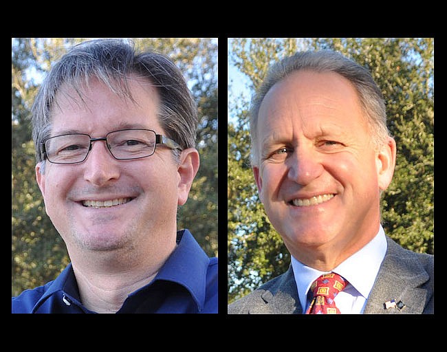 Photo by: Tim Freed - Greg Seidel (left) and Wes Naylor (right) want your vote for Winter Park City Commission Seat 1.