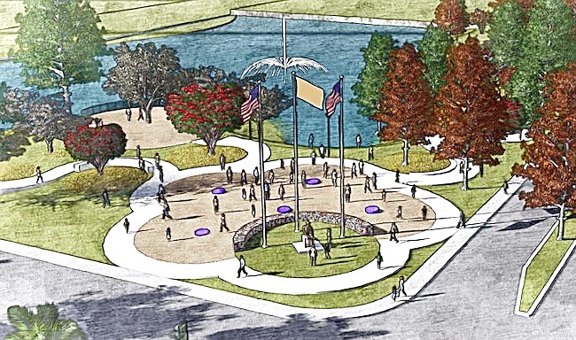 Photo: Rendering courtesy of Le-Huu Partners - A memorial to Dr. Martin Luther King Jr. was designed but never materialized in the park bearing the civil rights leader's name.