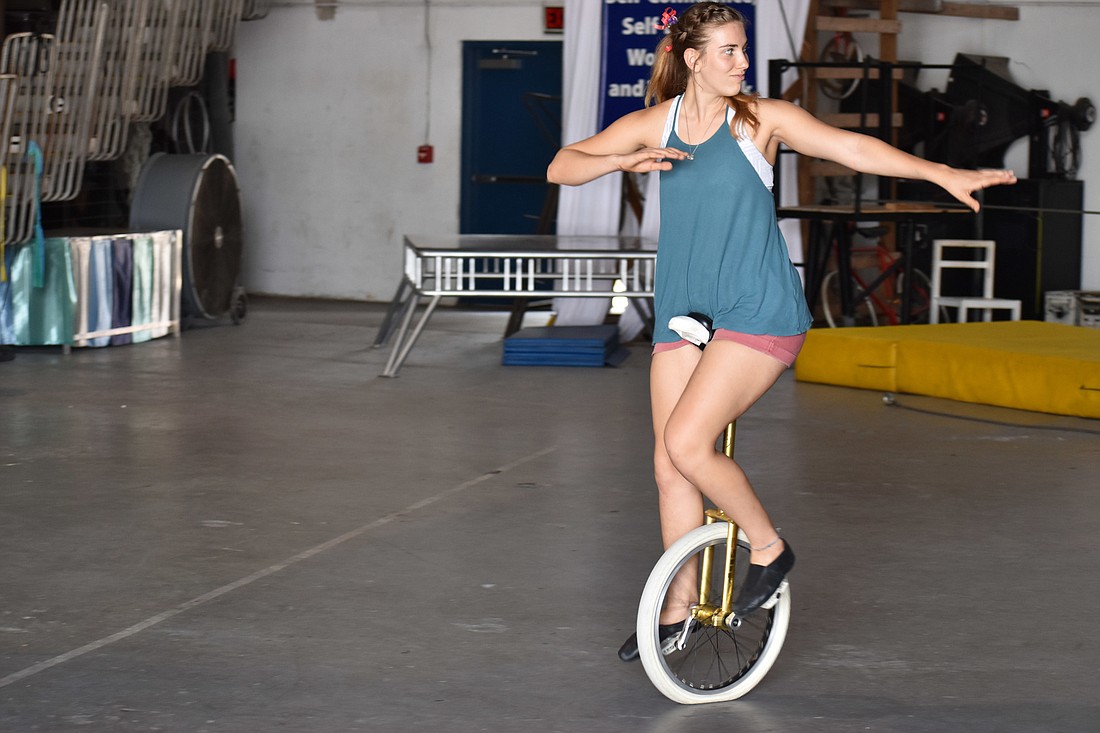 All Alice Hafner wanted to do when she began her time at Sailor Circus at the age of 8 was learn how to unicycle. Photo by Niki Kottmann