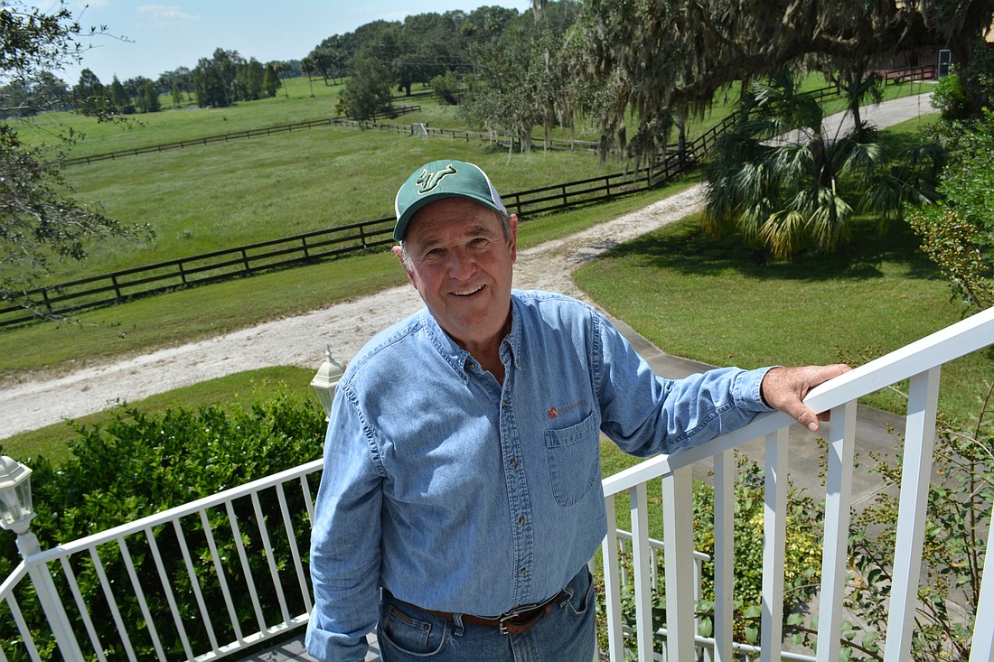 Art Ball&#39;s pastureland serves as a draining area for the Manatee River when it overspills its boundaries.  He is concerned a proposed development to his west may prevent his fields from draining properly.