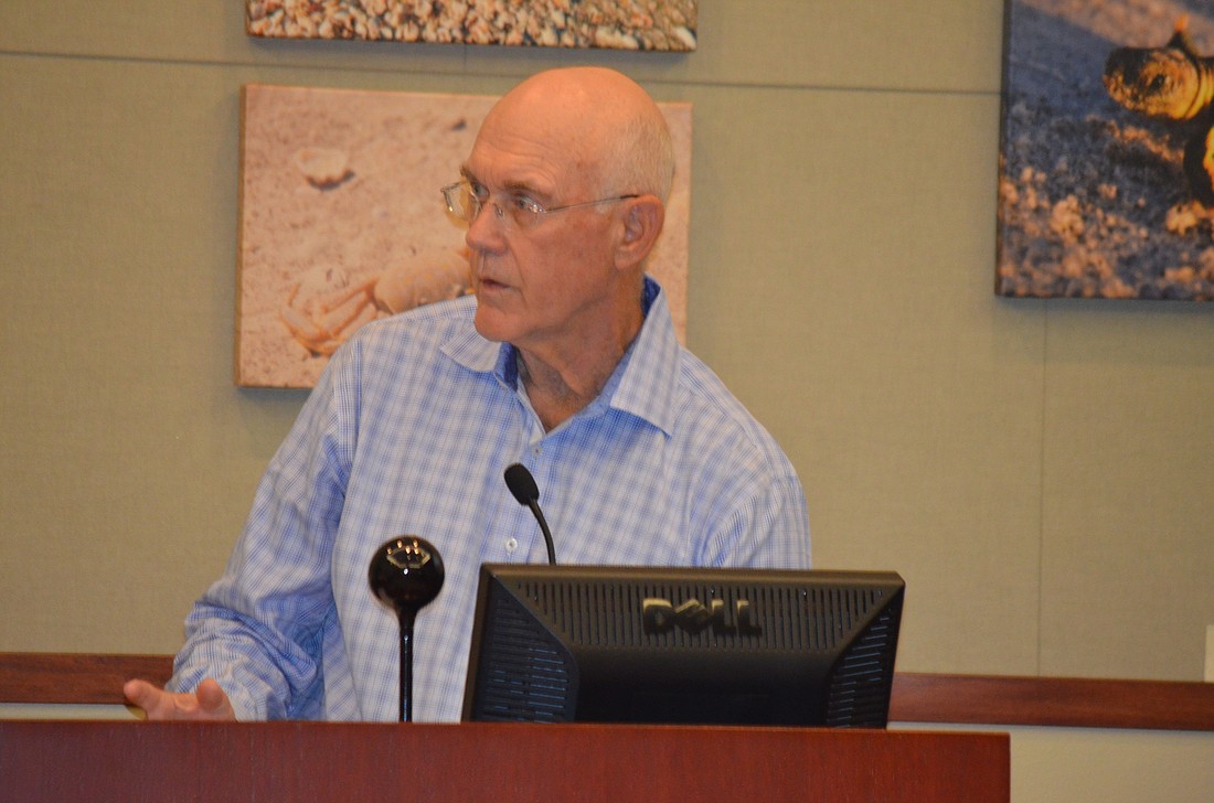 Commissioner Phill Younger presented a new option for new zoning residential districts at a special joint workshop Monday at Town Hall.