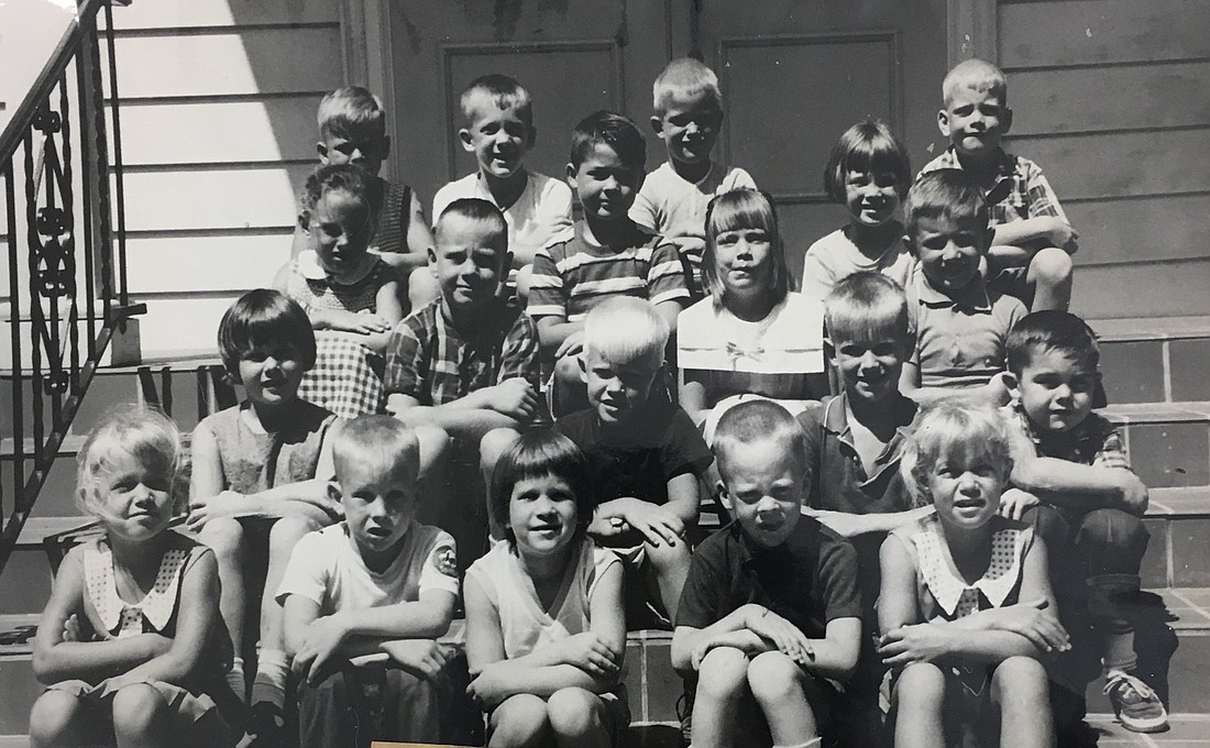 An undated scrapbook photo shows the kindergarten graduates of one of the earliest classes in Windermere Union Church&#39;s early-education program.
