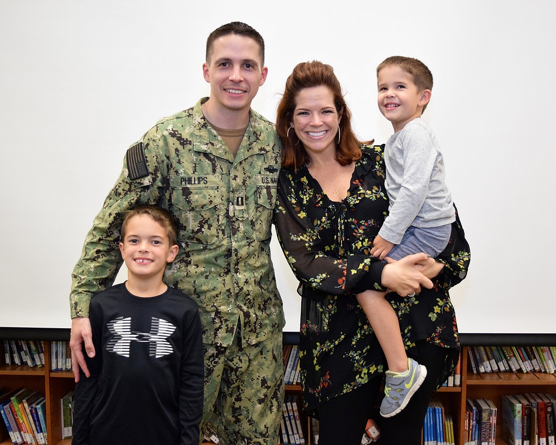 Lt. Steve and Julie Phillips, along with sons Chase and Jack, were happy to be together again in time for the holidays.