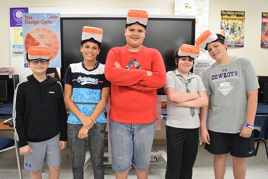 Glenridge Middle students are thrilled to have access to virtual reality headsets.