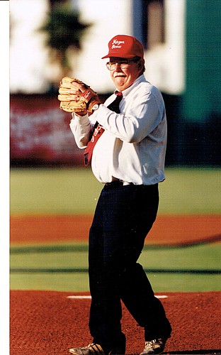 Mayor Scott Vandergrift was a big supporter of the Ocoee Little League program and once was selected to throw out the first pitch.