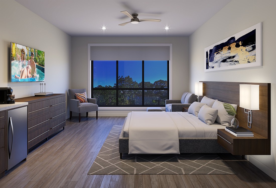 The 160 new units coming to The Grove Resort will include fully furnished 360-square-foot studios and 482-square-foot one-bedroom condos.
