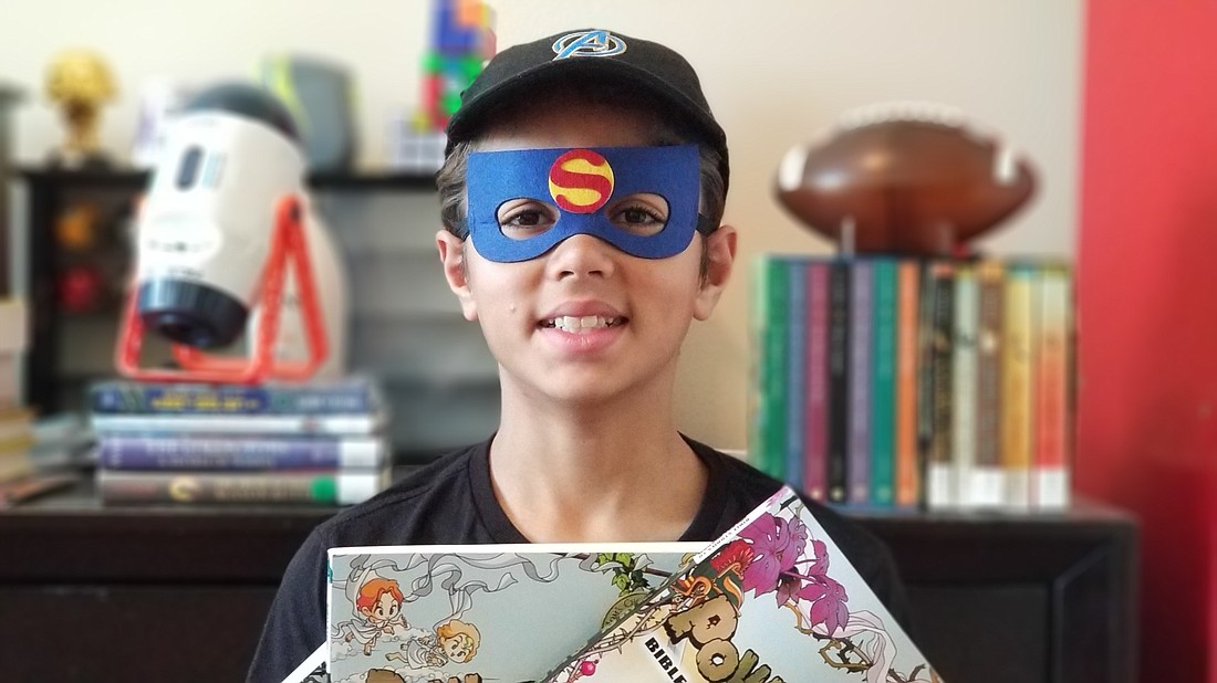 Horizon West Middle School sixth-grader Gabe Gomes, aka The Masked Reader, shares animated book reviews on his YouTube channel.