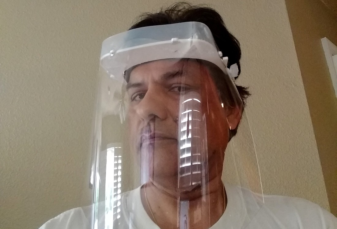 Fab Lab instructor Harold Singh delivered the 3D-printed masks to Orlando Health.