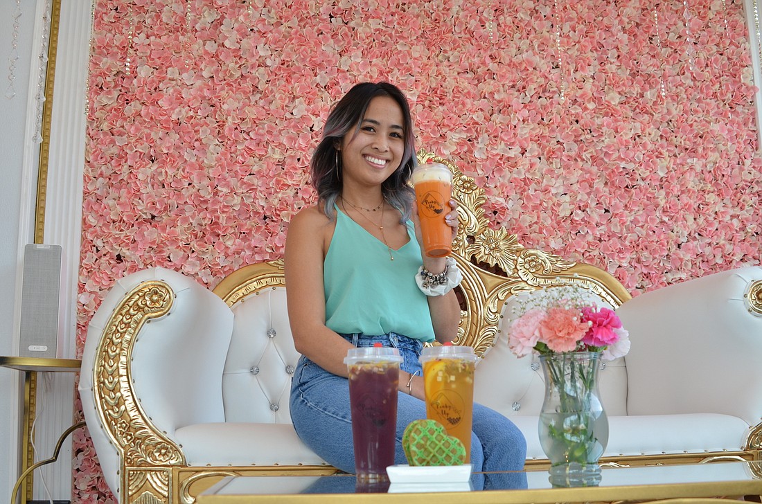 Diana Tran has opened a new tea spot called Pinky Up, with a fun, pink decor.