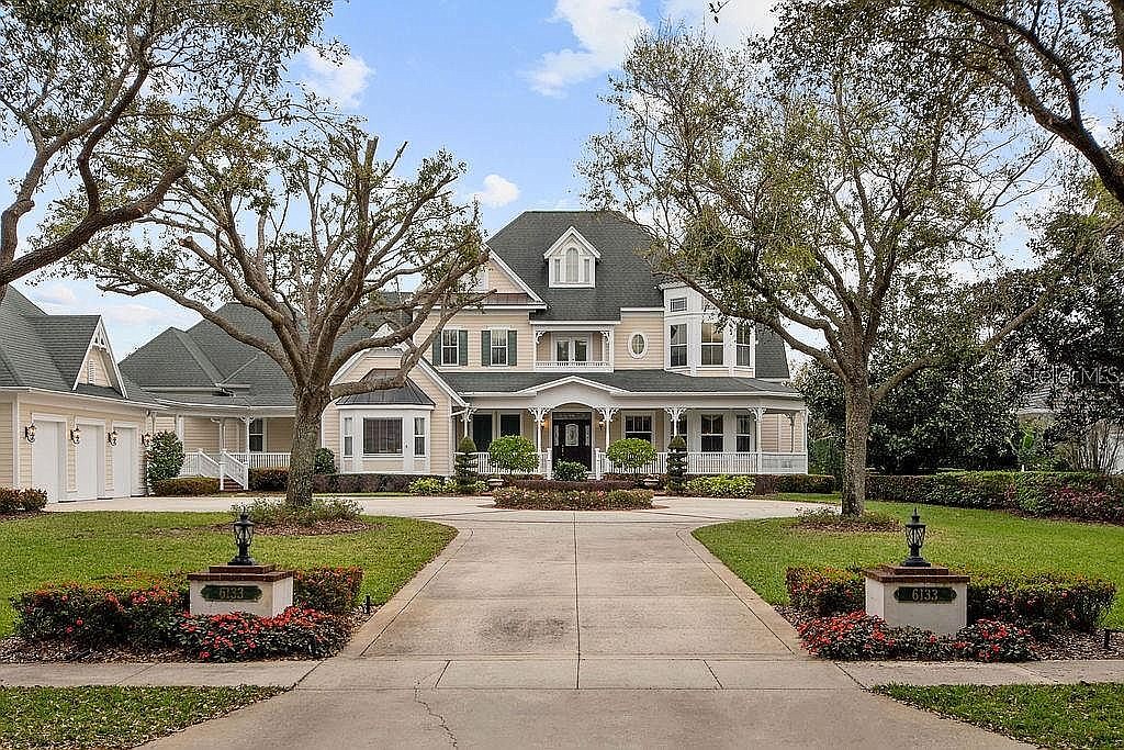 This Keeneâ€™s Pointe home, at 6133 Greatwater Drive, No. 1, Windermere, sold June 5, for $2.75 million. The Victorian-style estate features 132 feet of water frontage on Lake Tibet. zillow.com