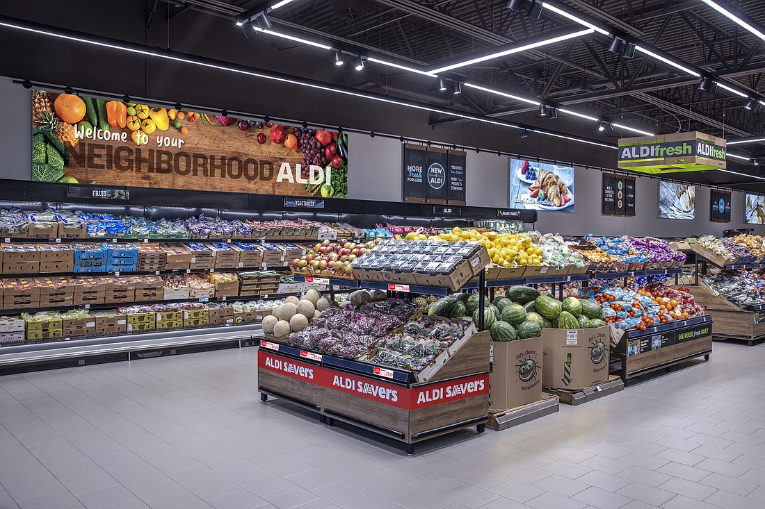 Many new and renovated Aldi locations have been given a brand-new store layout and design. (Courtesy Aldi Corporate)