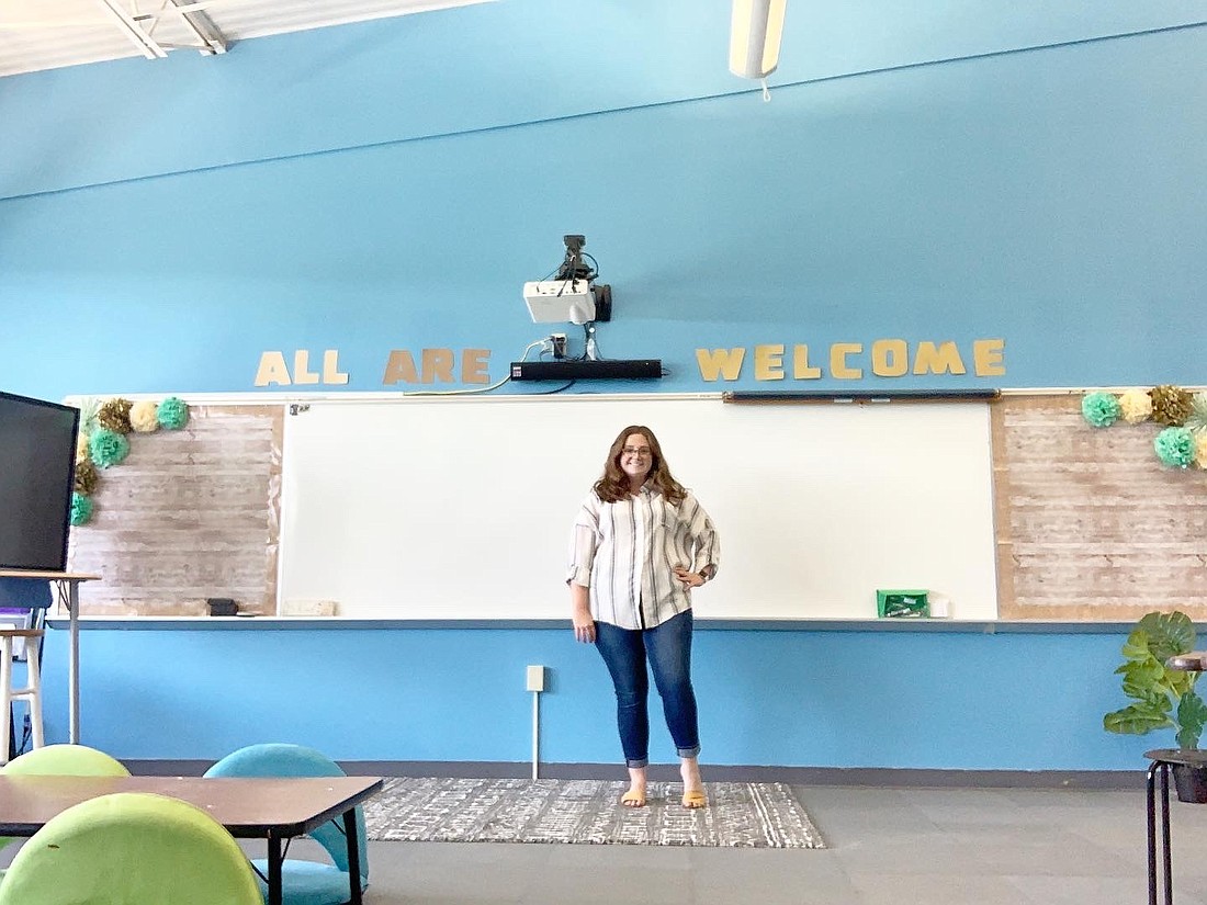 Devyn Bungay decorated her language arts and social studies classroom in a calming theme.
