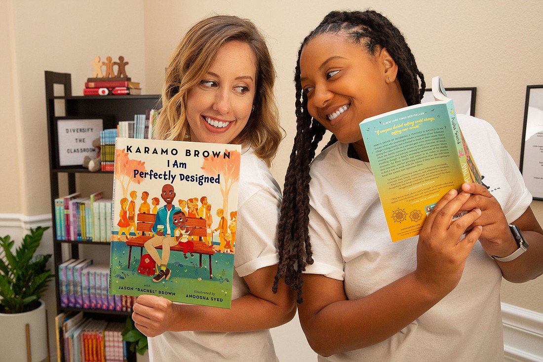 Kaylin Bergeson, left, and Maya Brooks are the creators of Diversify the Classroom, which aims to bring books of other cultures into elementary schools.
