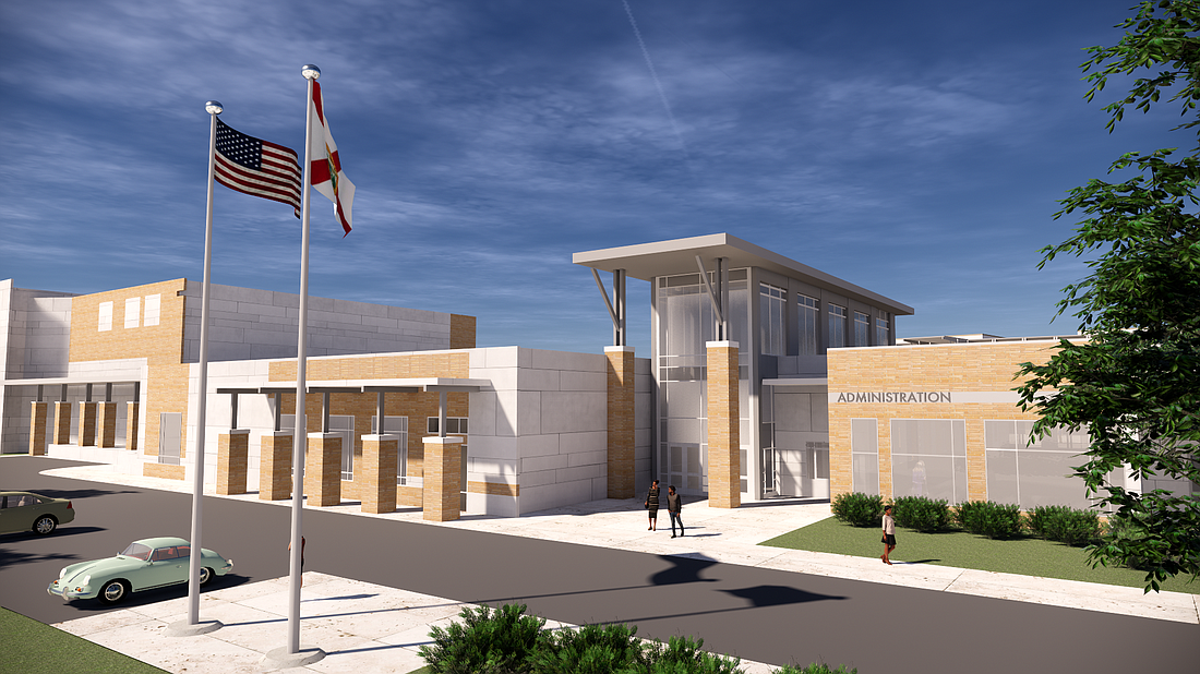 This is what the entrance to Horizon High School will look like. (Courtesy OCPS)