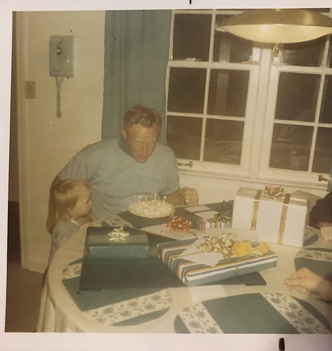 When supper was ready, we called Daddy in his backyard office from the light blue kitchen phone.