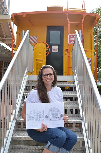 Paige Nethersâ€™ coloring book depicts familiar scenes in Winter Garden.
