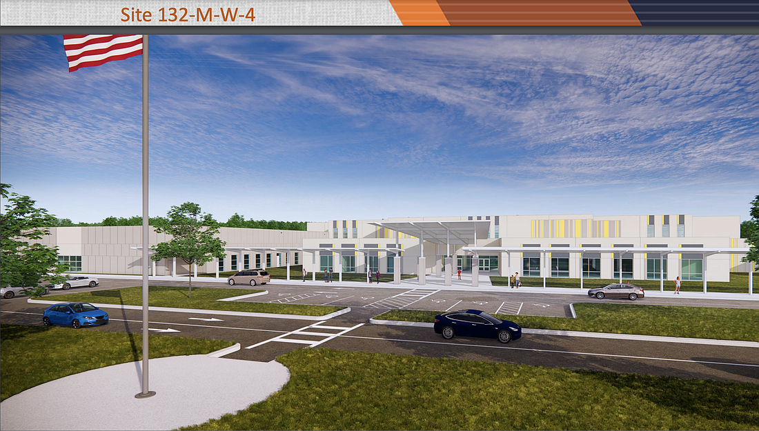 A rendering of the middle school under construction.