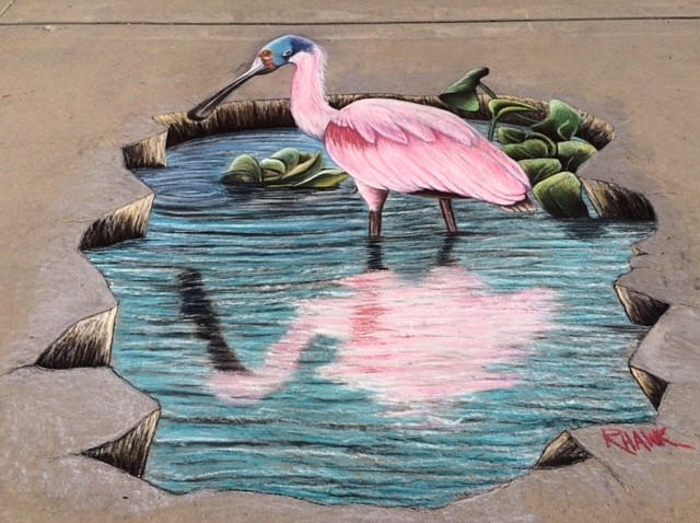 Chalk art by Ron Hawkins