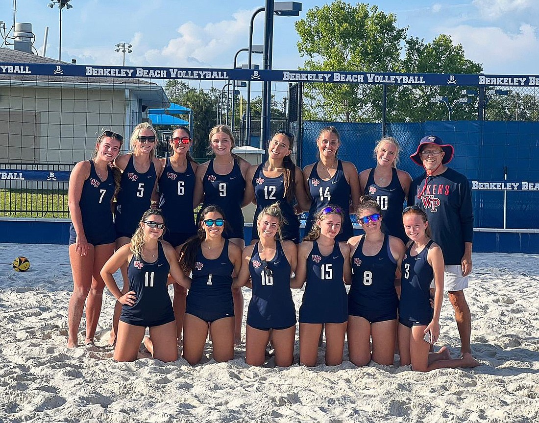 The Lakers beach volleyball team became district champions during its first season of being a FHSAA sport. Courtesy photo.