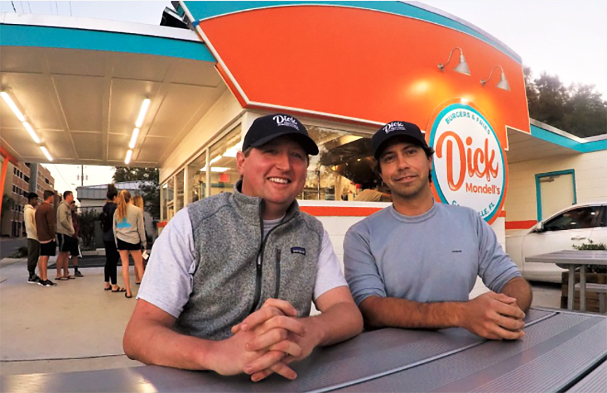 Chris Leckerling and Connor Castelli plan to open Dick Mondellâ€™s Burgers & Fries in Jacksonville Beach. (Gainesville Downtown)