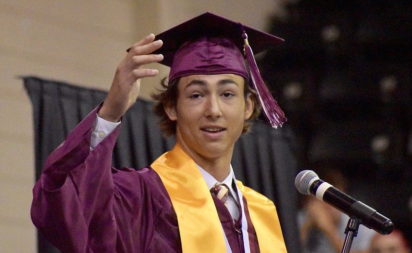 Class president Alexander Kempton pays tribute to graduates heading into military service.