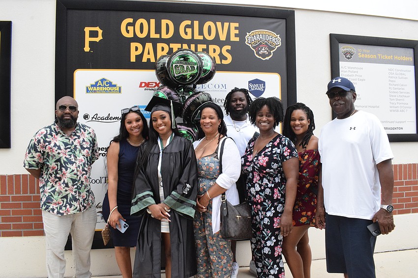 Graduate Gabrielle Hornes says it's nice to have her family with her to support her on graduation day.