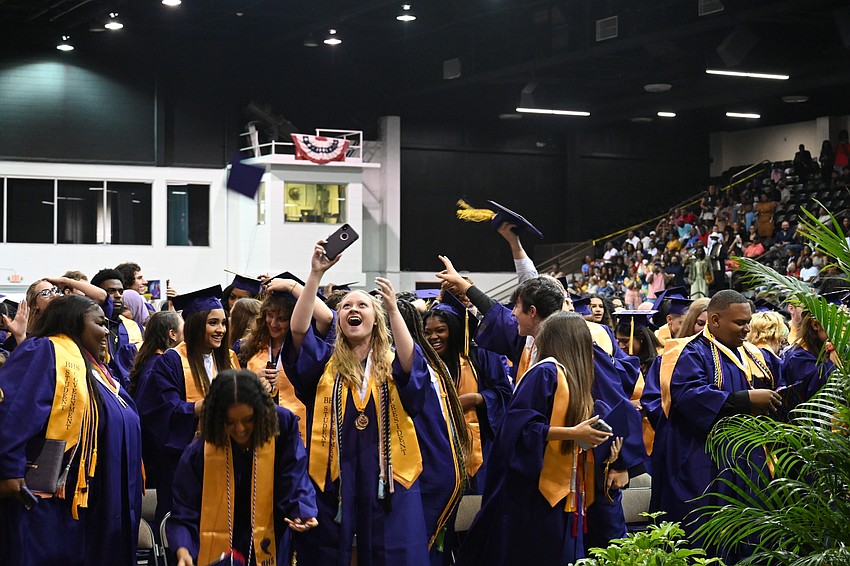 The moment right after graduation.