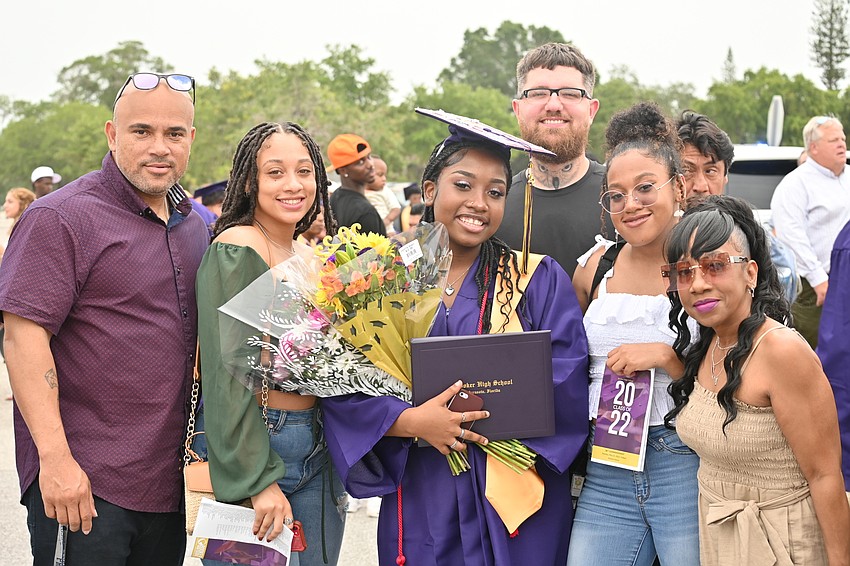 Graduate Courtney Ewing and family.