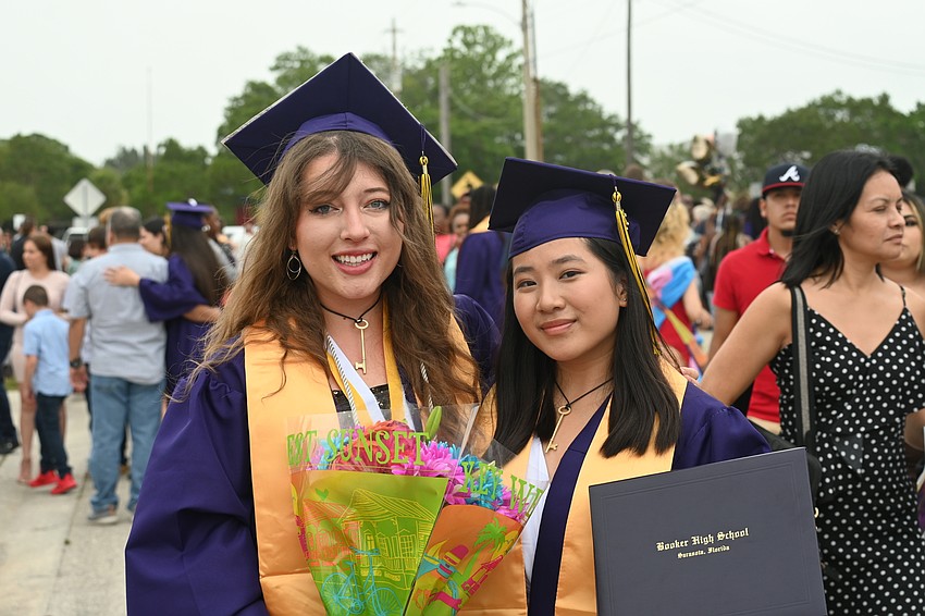 Annabelle Elizabeth Weber and Olivia Milholland after graduation.