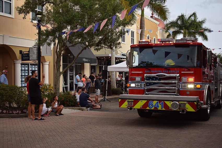 East Manatee Fire Rescue led off the Tribute to Heroes Parade.