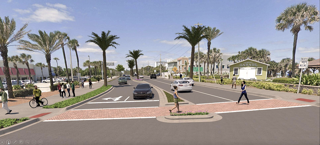 A rendering showing what one of the proposed concepts could look like on the corner of A1A and East Granada Boulevard. Courtesy of FDOT