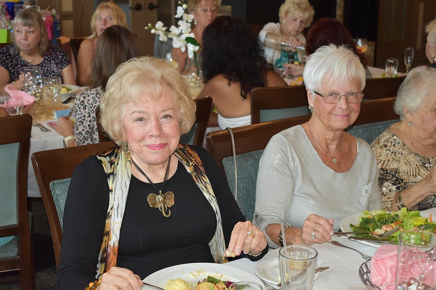 Betsy Chartier and Judy Woods of Stonybrook were invited to the event by River Strand's Eloise Eckler.