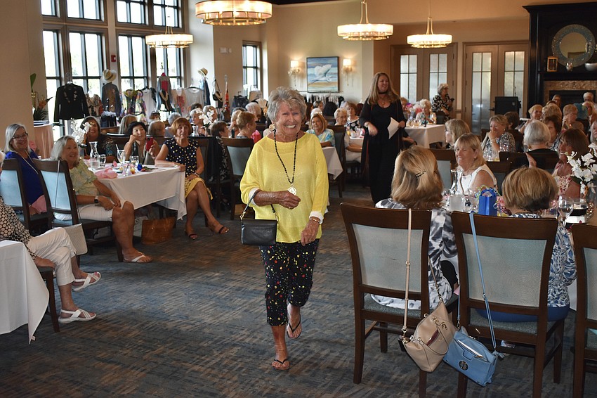 Nancy Morgans finishes her turn on the runway.