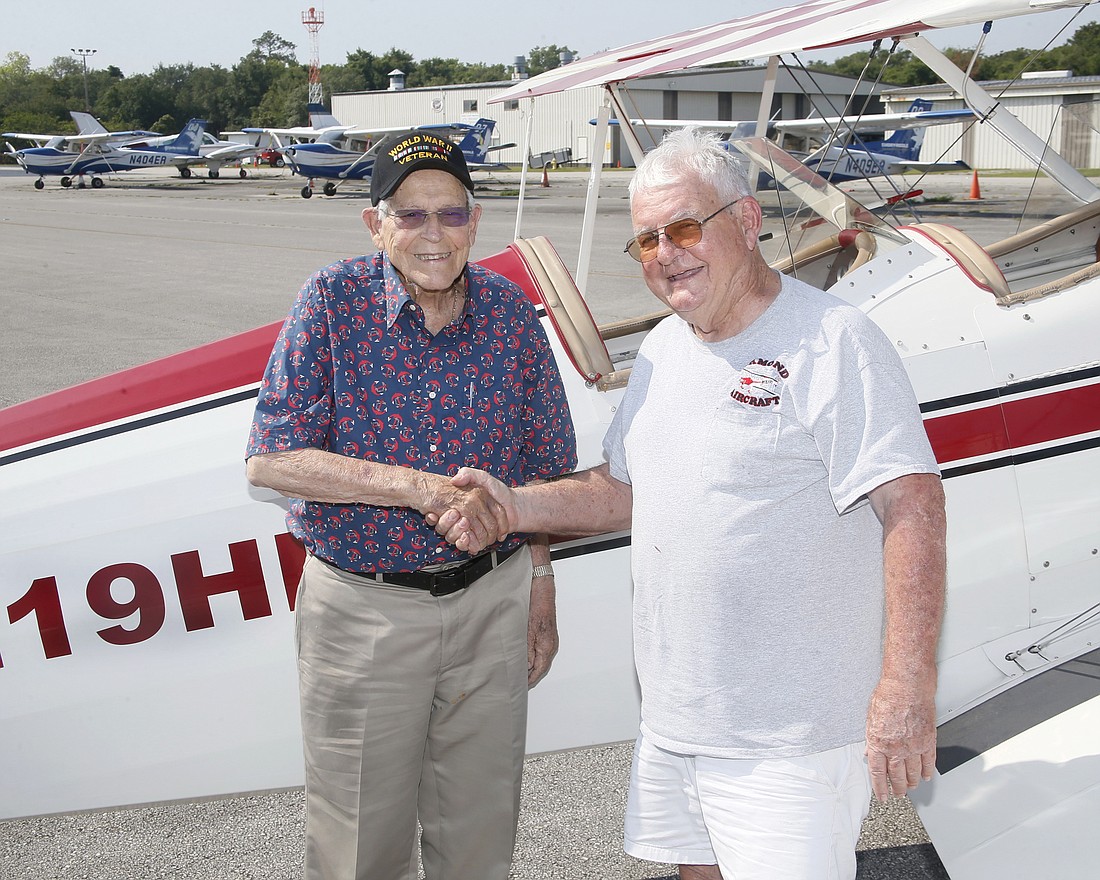 World War II veteran John DiMartino and Vietnam Veteran Steve Searle. Courtesy photo