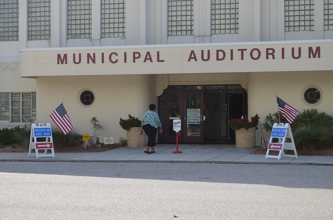 Residents living in precincts 205 and 207 reported to vote at the Sarasota Municipal Auditorium Tuesday, March 15.