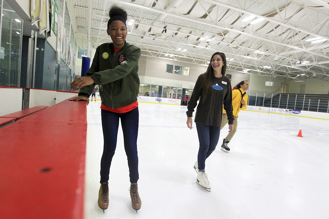 Quianna Jackson enjoyed some ice skating time around the rink during the Boys & Girls Clubâ€™s visit to the RDV Sportsplex Ice Den early Tuesday afternoon.