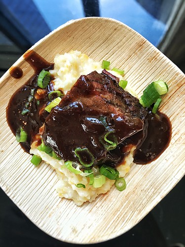 4 Rivers and The COOP will combine their cuisine at Taste! Central Florida with their 30-day aged brisket from 4 Rivers sliced over creamy Parmesan grits from The COOP, drizzled with a cabernet reduction.