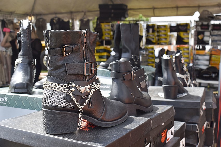 Boots were one of the many things for sale during the festival.