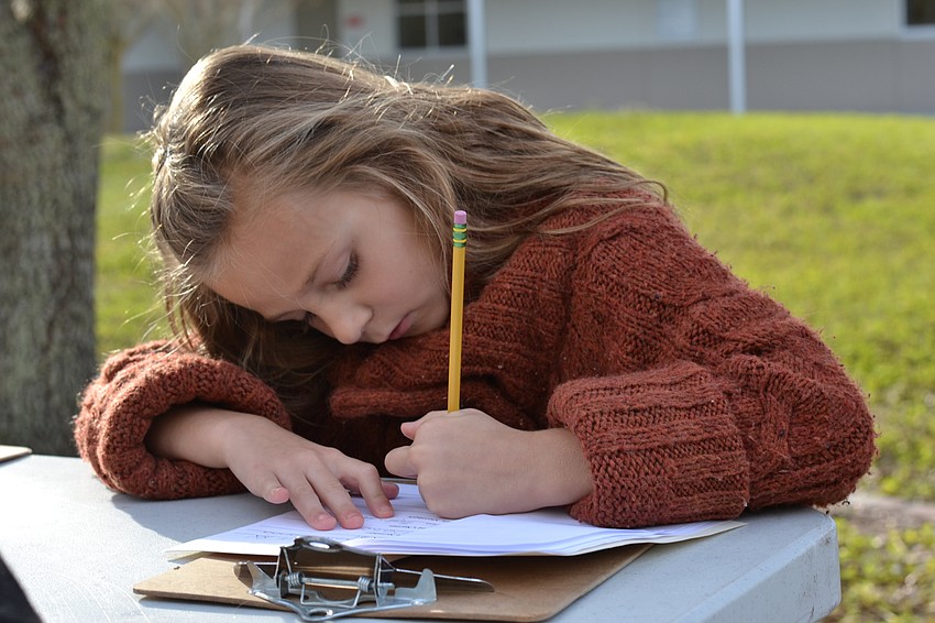 Emmett Russo, Landen Huchla and Cooper Madden patrolled the courtyard as officers.