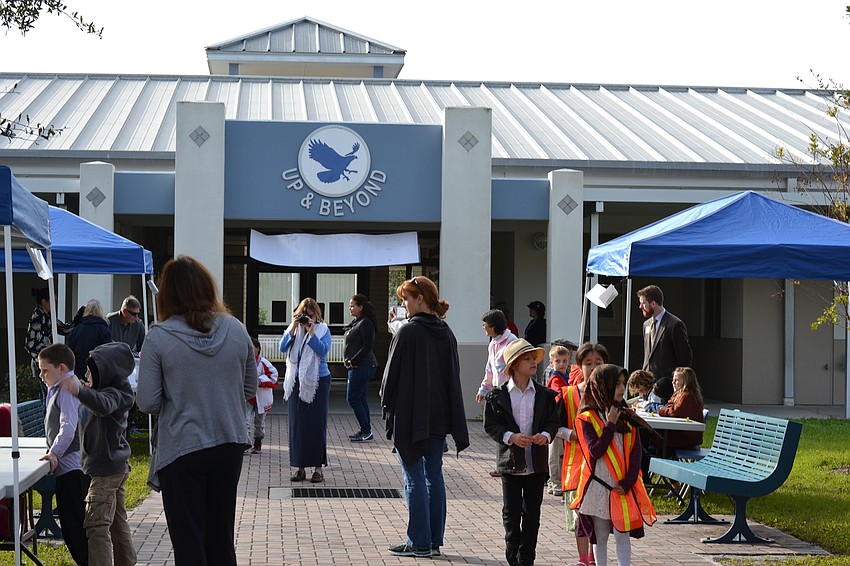 Students went through different check points recreating the process at Ellis Island.