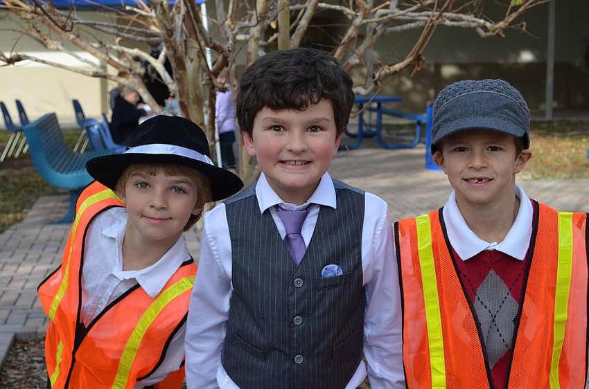 Tide Anderson dressed as Uncle Sam welcomed immigrants who completed the Ellis Island passport process.