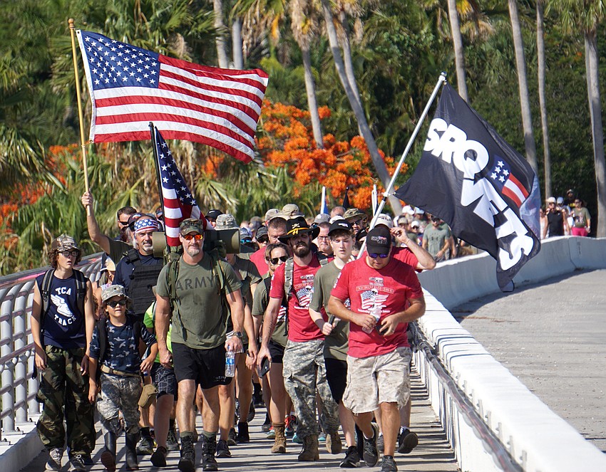 JUNE: Veterans joined U.S. Rep. Greg Steube in hiking from JD Hamel Park, over the Ringling Bridge to Bird Key and back again to mark Memorial Day.