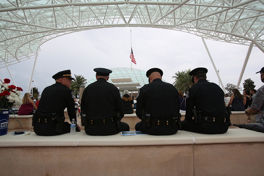 SEPTEMBER: Supporters filled Patriot Plaza at Sarasota National Cemetery.
