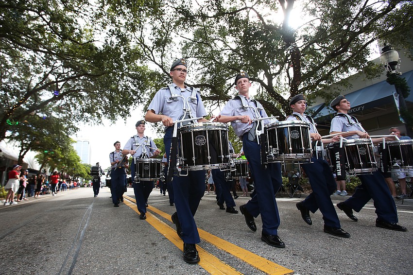 NOVEMBER: Sarasota Military Academy marches in the Veterans Day parade.