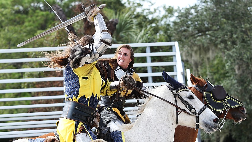 NOVEMBER: A pair of jousters compete in the SunCoast Renaissance Festival.