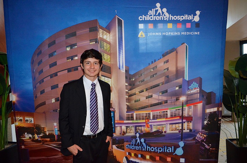 Fifteen-year-old and All Children’s Hospital patient Tony Colton spoke at the event.